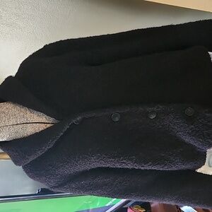 Eileen Fisher Black Boucle Wool Jacket Small